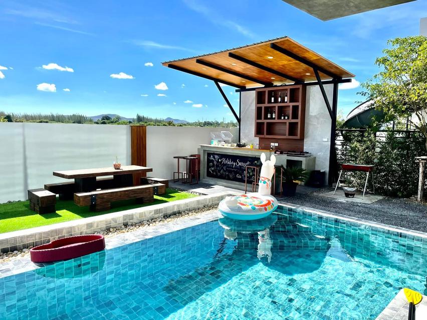ขาย/ให้เช่า บ้าน Pool Villa หัวหิน 100 ตรว. ขนาด 4 ห้องนอน 4 ห้องน้ำ วิวภูเขา ห่างทะเล 5-10 นาที โทร 06-37515164 2