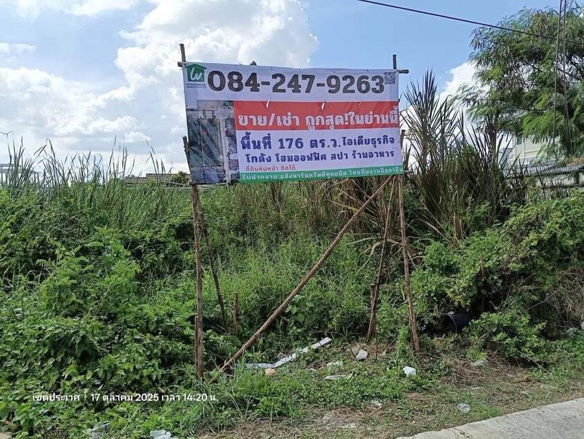 ขายเทที่ดินอ่อนนุช 6.51 ล้านบาท 176 ตารางวา ทิศใต้ ติดถนนทั้ง2 แปลง 1