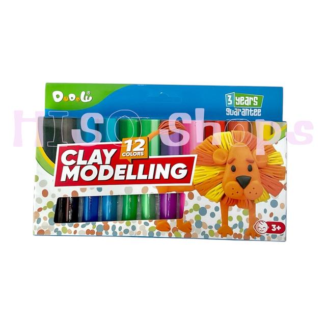 ดินน้ำมัน 12 สี CLAY MODELLING 12 COLORS ปั้นเพลิน สีสด เนื้อนิ่ม ไม่เหนียวมือ เสริมจินตนาการ ฝึกสมาธิได้ดีมาก 5