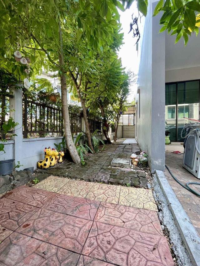 ทาว์นโฮมหลังริมทำเลดีมากติดสนามหญ้าด้านข้างและด้านหลังมีพื้นที่สวนข้างบ้าน ด้านหลังและด้านข้างโล่ง ด้านหลังบ้านไม่ติดใคร บ้านกลางเมืองงามวงศ์วาน 7