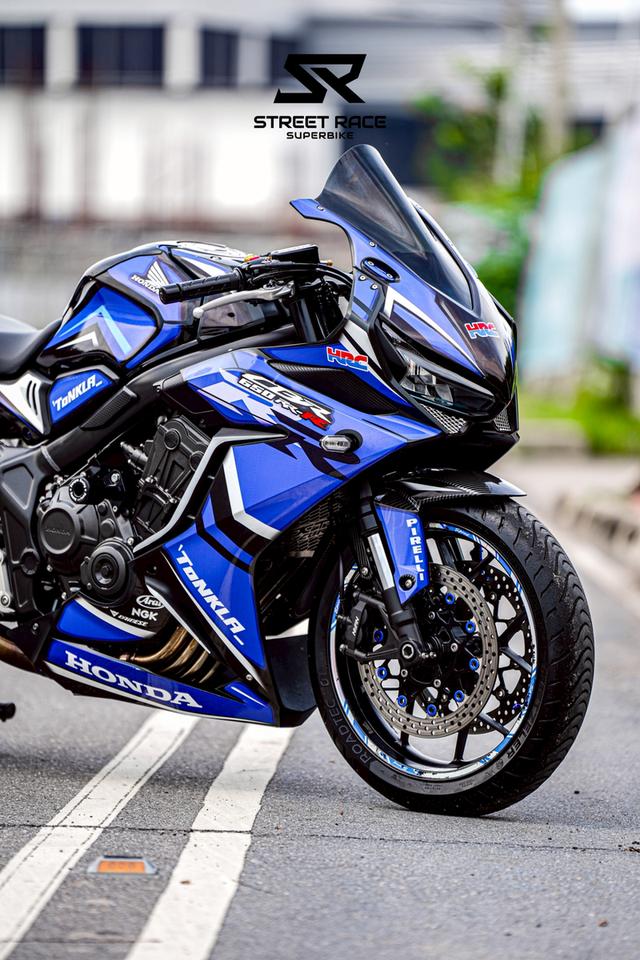 2023 Honda cbr650r ดำฟ้า รถปี 2023 รถสวย แต่งเยอะ 19