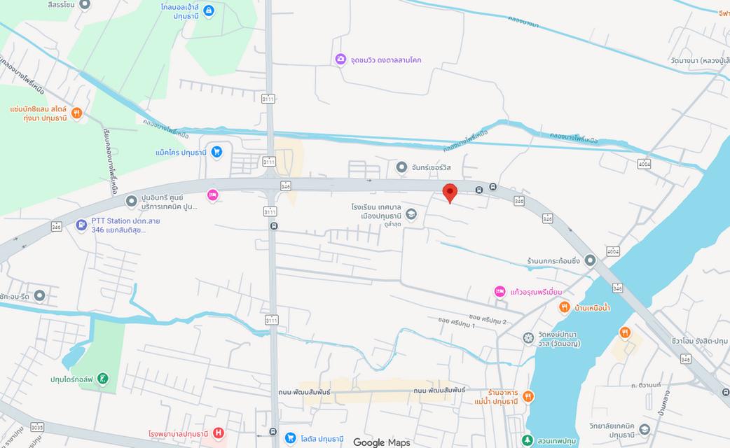 ให้เช่าที่ดิน 200 ตารางวา ทางเข้า รร.เทศบาลเมืองปทุมธานี ถนน 346 บางปรอก เมืองปทุมธานี