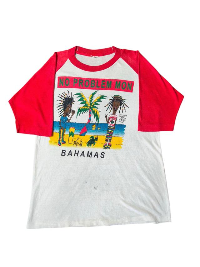 BEAVIS AND BUTTHEAD Bahamas Jamaica T Shirt Funnyผ้าบางเเขนสามส่วน