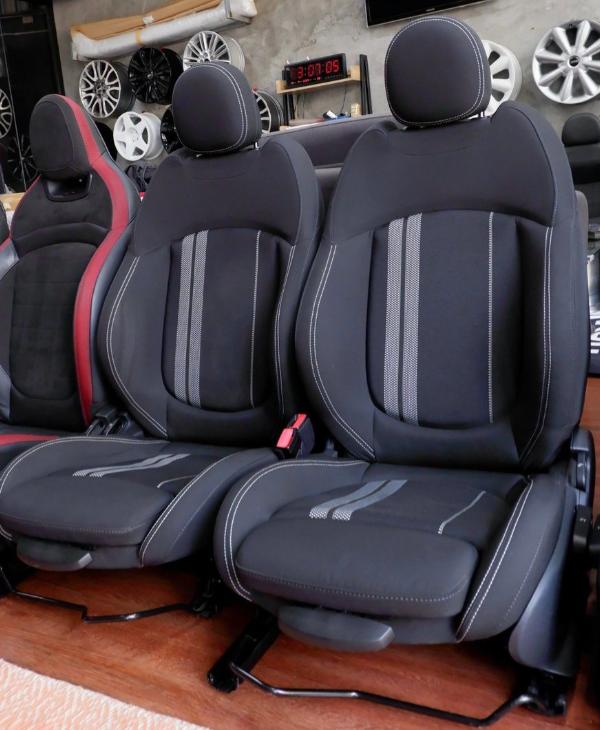 MINI Sport Seat เบาะผ้า Double Stripe สี Carbon Black สำหรับ F55 F56 Cooper