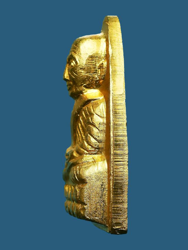 รูป หลวงปู่ทวด เตารีด หลังหนังสือ บล็อควงเดือน วัดช้างให้ เนื้อเปียกทอง ปี 2505 สวยเดิม 4
