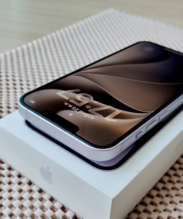 🔴 ขาย iPhone 14 / 128 GB ZP/A ( ศูนย์ไทย ) สีม่วง (Purple) แบตเตอรี่ 80% เครื่องแท้เดิม ๆ ไม่เคยแกะ ไม่เคยซ่อม สภาพสวย พร้อมใช้งาน 100% รูปที่ 6