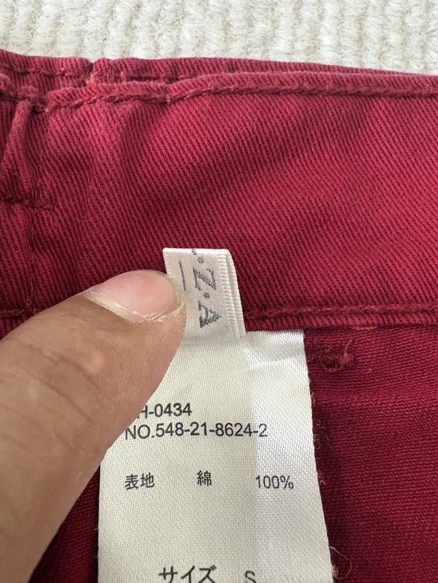 คือกระโปรงยีนส์ทรงเอสีแดงจากแบรนด์ C.O.L.Z.A. Size S เอว24 รูปที่ 8