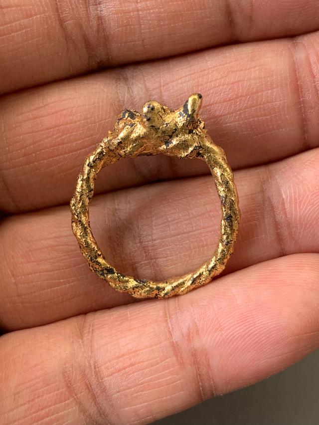 Sold / แหวนพิรอดเก้ายอด ปิดทองเก่า ไม่ทราบที่ 1