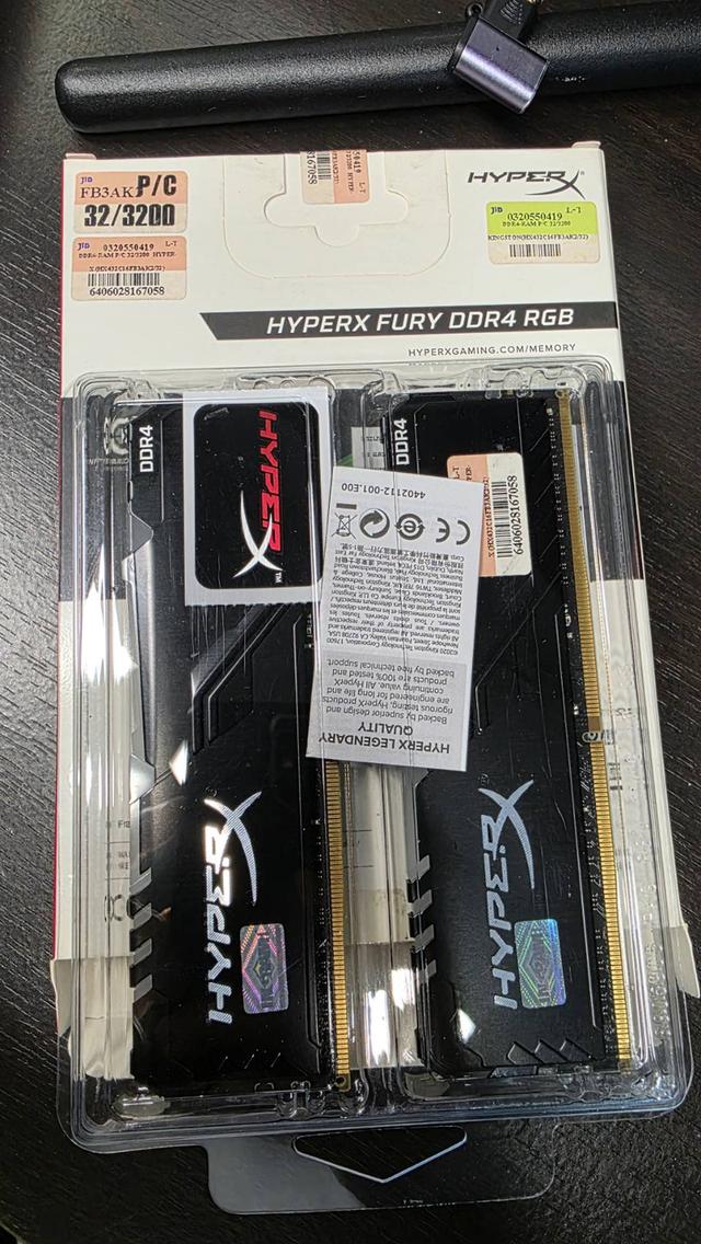 RAM Kingston HyperX FURY DDR4 RGB 32GB/3200 (16x2) ประกัน LT. 6