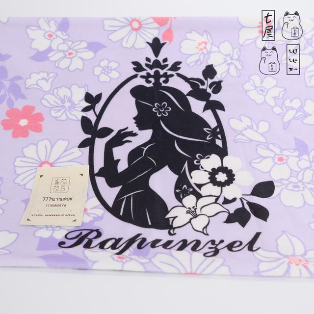 ปลอกหมอนเนื้อนุ่ม เจ้าหญิงราพันเซล 👑 Disney Princess Tangled Rapunzel Pillowcase・Silhouette Floral・50×37 cm 🦎 รูปที่ 1