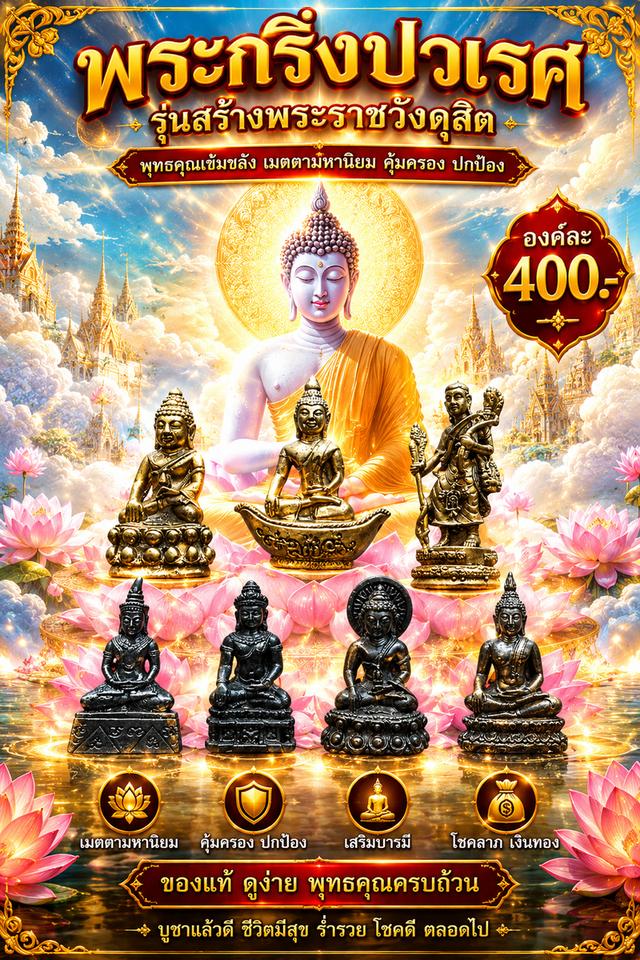 กริ่งปวรเรศ พระพุทธนั่งเรือ สีวลีธุดงค์ พระงั่งทรงเครื่อง กริ่งชัยวัฒน์ กริ่งหล่อ ภปร. กริ่งวัดบวร