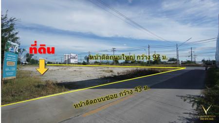 ขาย ที่ดินทำเลดี ติดถนนมาบโป่ง-พานทอง 2-0-44 ไร่ ใกล้ทางเข้า อมตะนคร เฟส 9 เหมาะสร้างตึกแถว ตลาด คอมมูนิตี้มอลล์