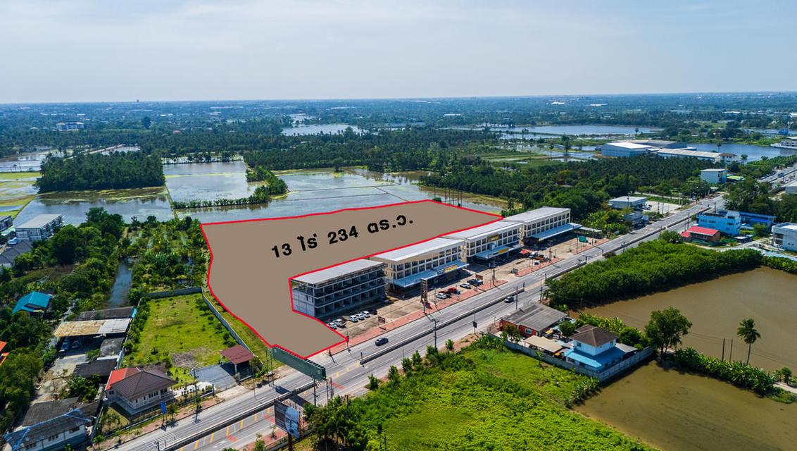 ขายที่ดินเปล่า 13 ไร่ 234 ตารางวา ติดถนนศาลายา-นครชัยศรี (ถนน 4006) ตำบลไทยยาวาส นครชัยศรี นครปฐม