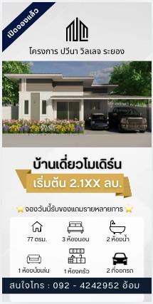 บ้านเดี่ยวชั้นเดียวทรงโมเดิร์น 1