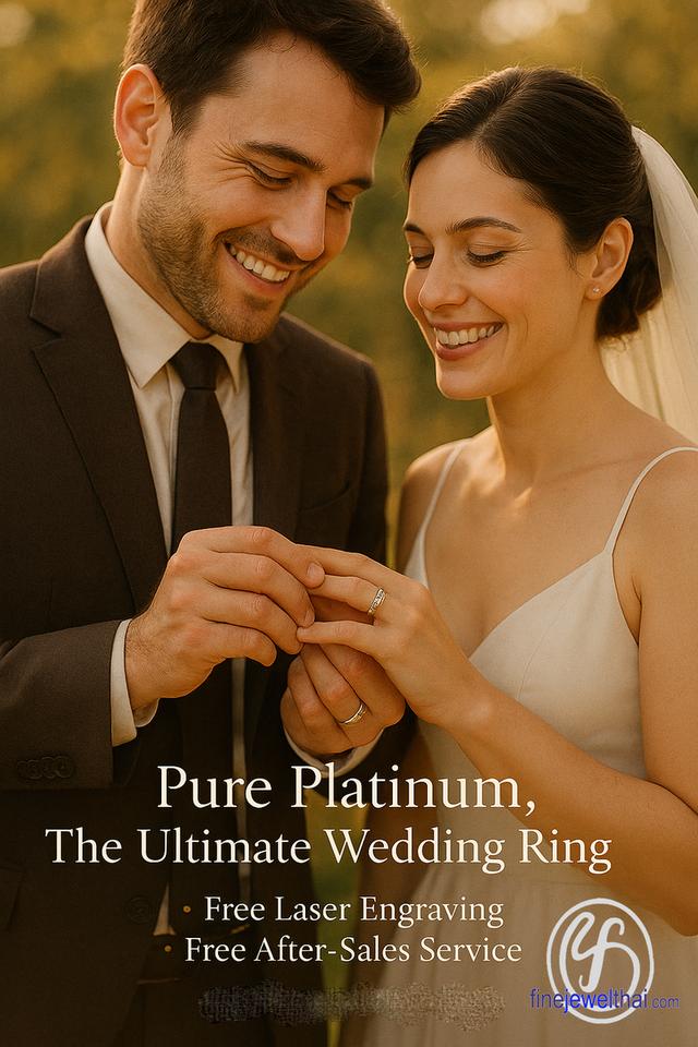 Finejewelthai แหวนแต่งงาน แหวนแพลทินัม950 ราคาพิเศษ