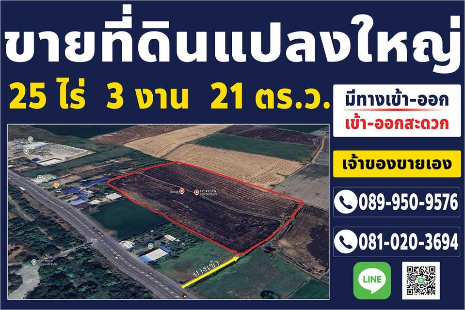 ขายที่ดิน 25 ไร่ ชัยนาท แปลงใหญ่ ราคาดี ต่อรองได้ 1