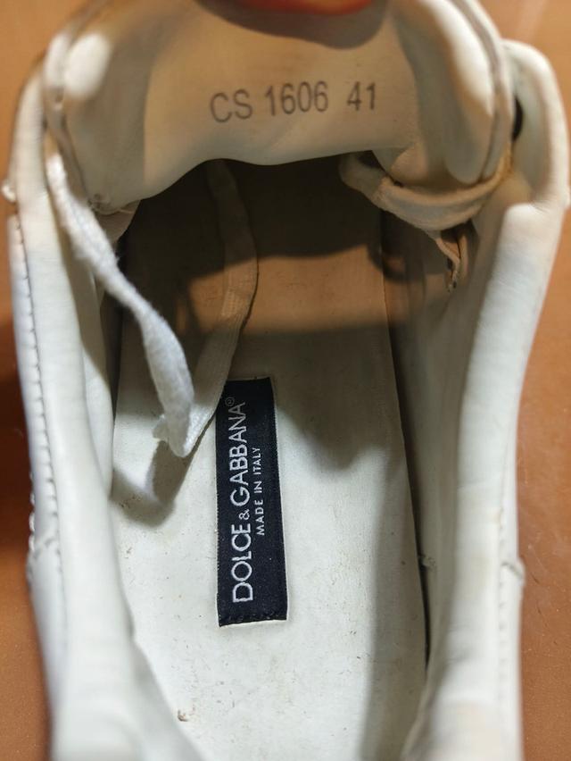 DOLCE & GABBANA D&G Leather Portofino Buckle “White”Size. 41/26(27)cm⭐️⭐️⭐️⭐️ Pre-owned/ Good Condition🔥 Price : 1,650฿ รูปที่ 6