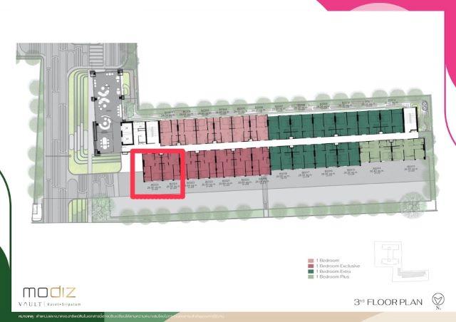 CM04309 ขายดาวน์ คอนโด โมดิซ วอลท์ เกษตร-ศรีปทุม  2