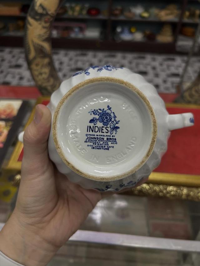 กาน้ำชาเซรามิกเก่า ลายคราม made in England  5