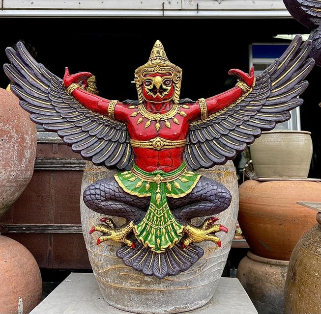 พญาครุฑ ครุฑเก่า รูปหล่อพญาครุฑ ขนาด70ซม แขวนผนัง