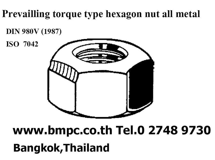 Self lock nut, Prevailing torque nut, Plastic insert nut, Jam lock nut