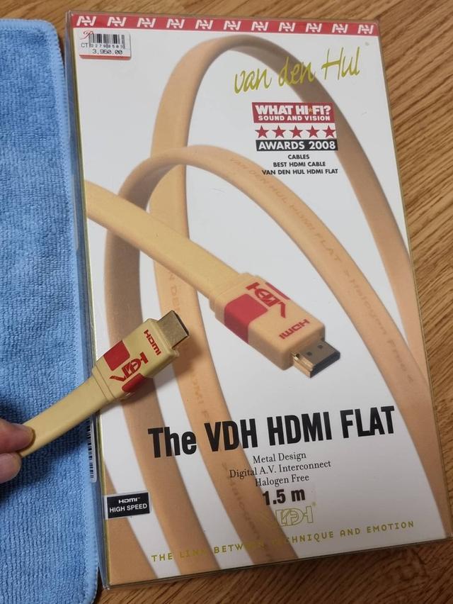 ส่งต่อสาย HDMI VANDENHUL. VDH คุณภาพสูง High speed มาตรฐานรางวัล hifi award 2008 ยาว 1.5 เมตรซื้อจาก The Mall สภาพดีเหมือนใหม่ ไม่มีตำหนิ กล่องครบ