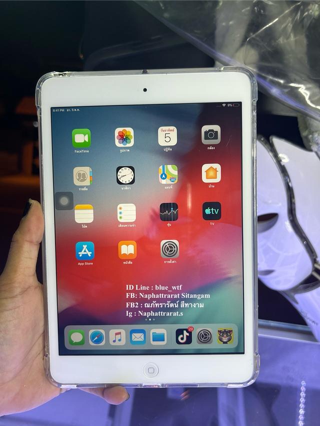 IPad mini2 64GB TH ใส่ซิมได้ WiFiได้ไม่ติดIcloudรีเซ็ตแล้ว โหลดแอพได้ ใช้งานปกติ 