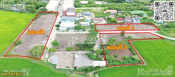 ขายที่สวย 3 แปลง ถมพร้อมใช้งาน เลือกขนาดได้ตามใจต้องการ ในซอยบรม 76 (ขาเข้า) ใกล้มหิดล - KK4896S 4