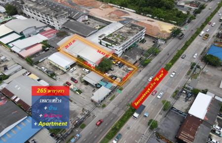 ขายที่ดินอ่อนนุช—ติดถนนอ่อนนุช กว้าง 6 เลน (เหมาะสร้าง บ้าน + สำนักงาน + Apartment) 265 ตร.ว. หน้ากว้างติดถนน 20 m. แหล่ 2