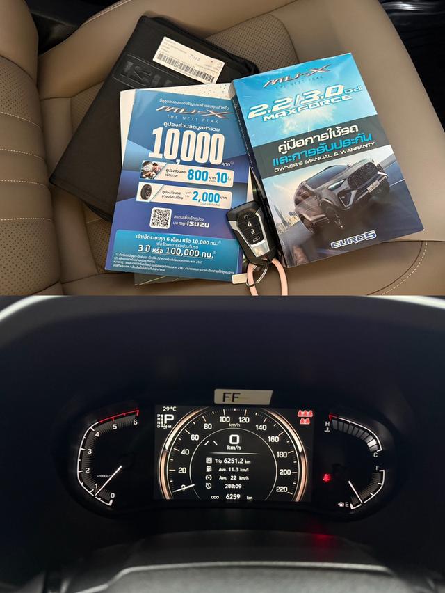 ปี 2024 ISUZU MU-X 2.2 ULTIMATE 2WD โฉม ปี24-ปัจจุบัน สีเทา ไมล์แท้ 6,259 km.Warranty ศูนย์ นาน 3 ปี 12