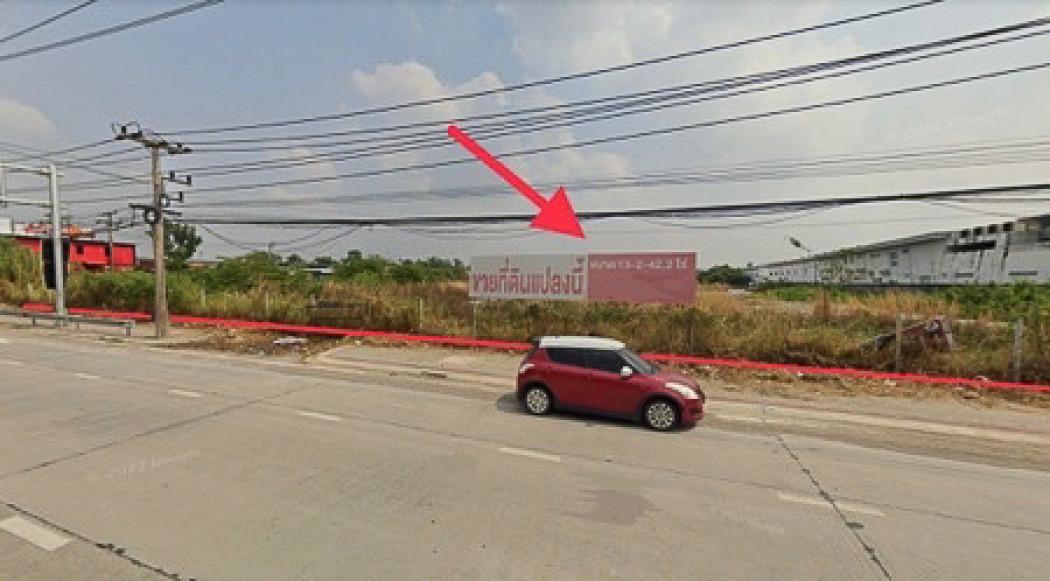 ขาย ที่ดิน ปทุมธานี ใกล้แยกบางคูวัด 13 ไร่ 2 งาน 42.2 ตรว ติดถนนใหญ่ ตรงข้ามฟลอร่าวิลล์ ผังสีชมพู 3