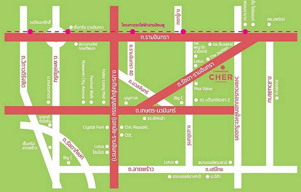Condo Chambers Cher รัชดา-รามอินทรา ห้องใหม่ 58.34 ตารางเมตร 2 นอน 2 น้ำ ชั้น5 ทิศเหนือ ตกแต่งครบ 11