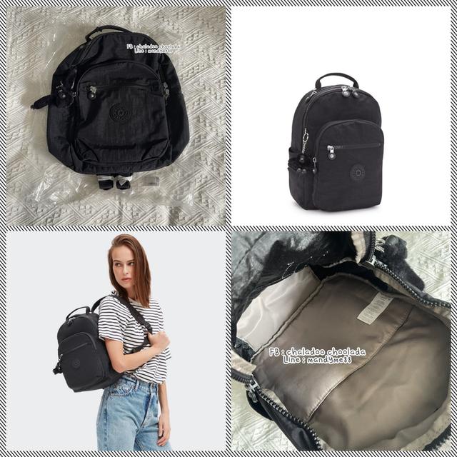 (พร้อมส่ง/ของแท้ค่ะ💯🐒) กระเป๋า Kipling seoul s black noir
