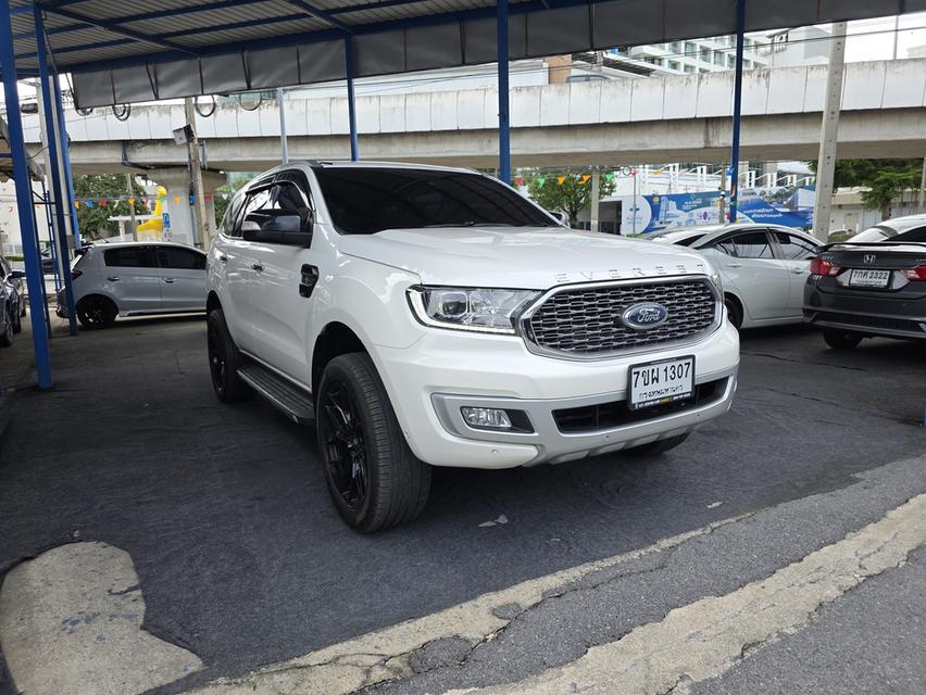 ปี2022 #FORD #EVEREST 2.0 TITANIUM PLUS TURBO SUNROOF A/T ดีเซล (ทะเบียน #7ขผ1307กทม)*เลขไมล์ 125,8xx km.สีขาว