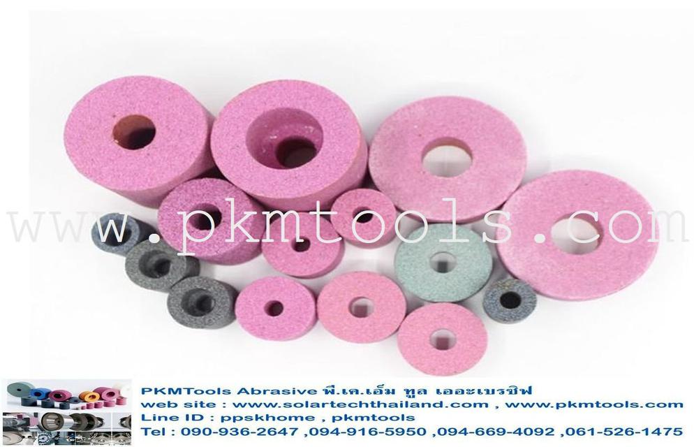 รูป PKMTools หินเจียรรูใน Internal Grinding สีชมพู PA , สีเขียว GC , สีน้ำตาล 38A , สีเทาควันบุหรี่ 32A 1