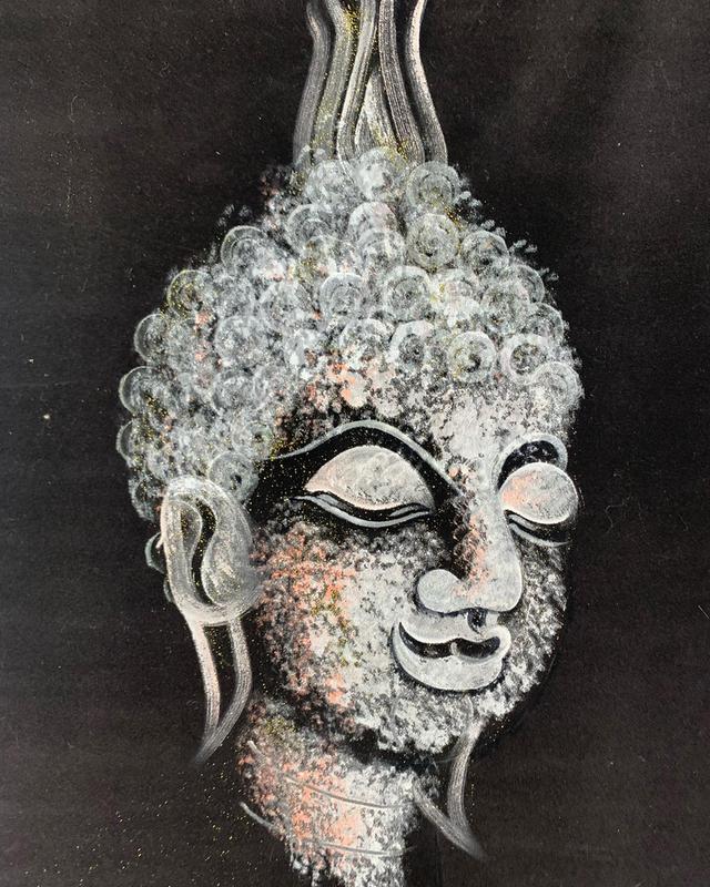 ภาพเขียน บนผืนผ้า ภาพเขียนพระพุทธ 3