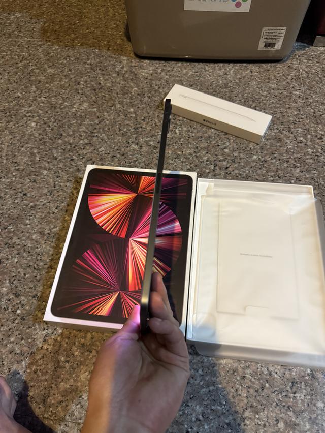 ขายiPadPro11นิ้วM1สีดำ128กิ๊กสูนTrueมีกล่องอีมี่ตรงไร้รอยตกใช้งานดีทุกๆฟังชั่นถูกๆ 6