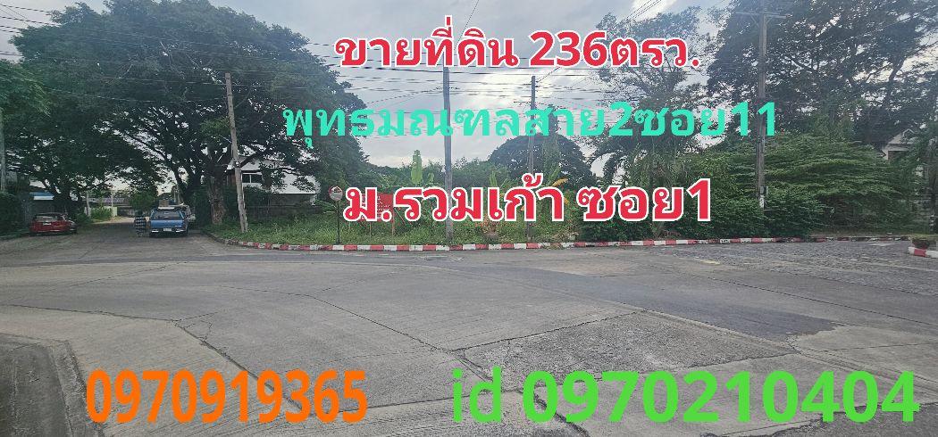 ขาย ที่ดิน ซอย1หมู่บ้านรวมเก้า 236 ตร.วา พุทธมณฑลสาย2 ซอย11 บางแค กทม 1