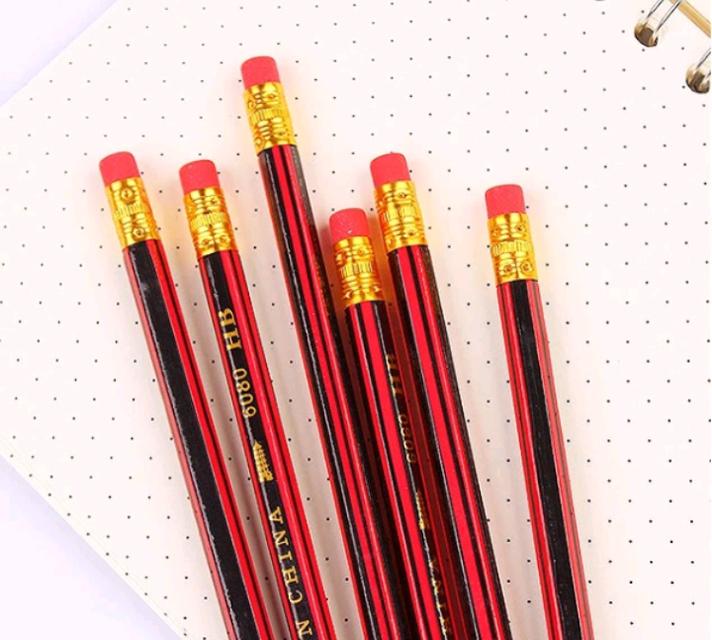 ดินสอ HB โทนสี แดง-ดำ  2