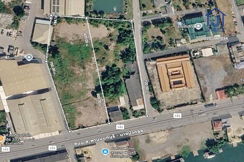 ขายที่ดินถมแล้ว 12 ไร่ 17 ตารางวา หน้ากว้าง 106 เมตร ถนนสะพานนนทบุรี-บางบัวทอง ใกล้นิคม-ทางด่วนโทลล์เวย์ 13