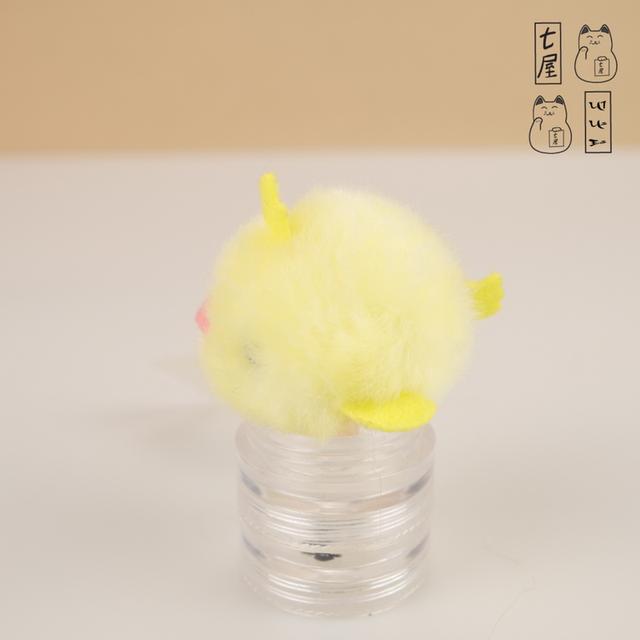 ตุ๊กตา ต้าวฟู。ฟุกุ ฟุกุ・เจี๊ยบเหลือง ขนฟู 🐥 Lemon Yellow Tiny Plush 4.5 cm ✅ AMUSE・อมูส・Fuku-Fuku Shimaenaga・Colourful Chick Fuwapuwan ❄️✨ รูปที่ 4