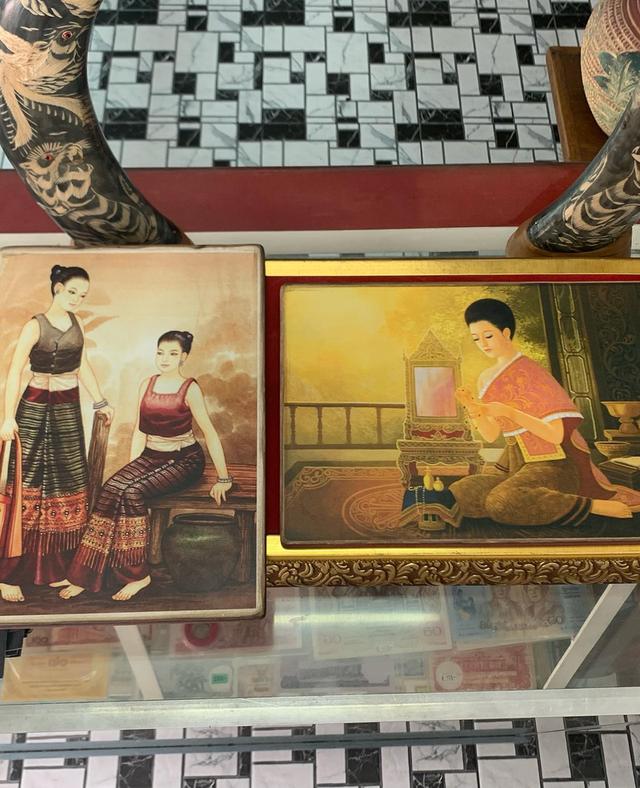 ภาพพิมพ์ บนแผ่นไม้ 2 ชิ้น 1