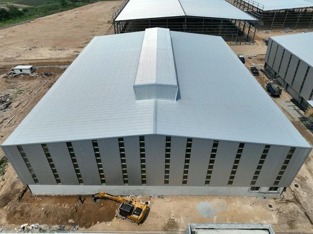 ให้เช่าโกดังปลวกแดงระยอง โกดังระยองให้เช่า 2,200 ตารางเมตร สีม่วงลาย ห่างจากนิคมอุตสาหกรรมอีสเทิร์นซีบอร์ดระยอง 12 กม. 1