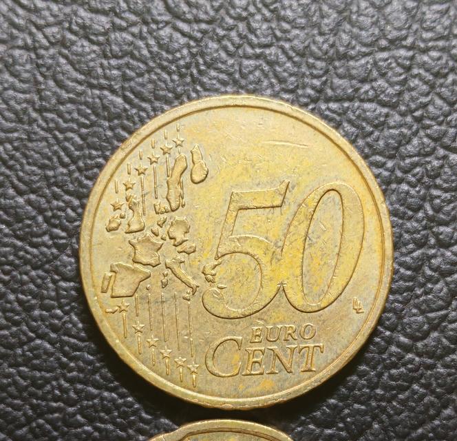 เหรียญ​ยูโร​เซนต์​เยอรมัน,ปี2002, 50,20,10เซนต์​อักษร​ J ทั้ง3เหรียญ​ รูปที่ 6
