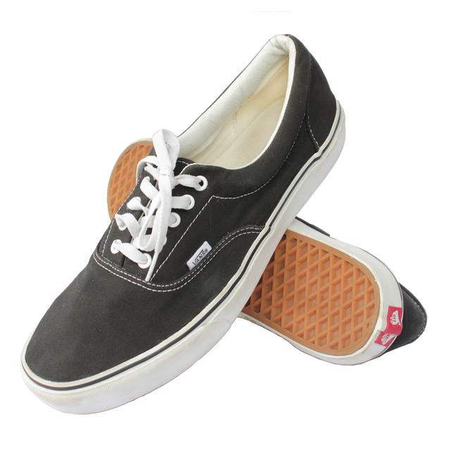 VANS รองเท้าผ้าใบมือสอง สีดำ สภาพเหมือนใหม่ เบอร์ใหญ่ จัดส่งฟรี! เก็บปลายทาง 8
