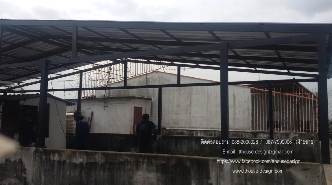 รับเหมา ต่อเติม โครงหลังคา กันสาด ห้องครัว เทพื้นปูกระเบื้อง Line dddesign23 รูปที่ 5