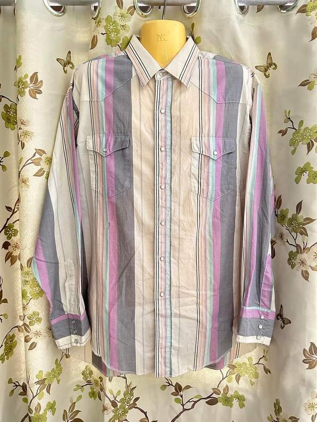 ขายเสื้อเชิ้ตแขนยาว Vintage Wrangler Cowboy Cut 3