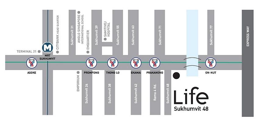 Condo Life Sukhumvit 48 ใกล้ BTS พระโขนง 49 ตารางเมตร 2 ห้องนอน ชั้นสูง วิวสวย ตกแต่งครบตามรูป 11