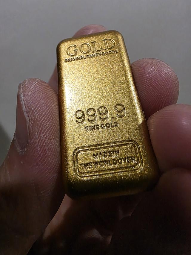 A.แท่งสีทอง หนักๆ ชิ้นเล็ก ของสะสม สวยหายาก 999.9 Fine Gold เดิมๆ ขายตามสภาพ พร้อมส่ง