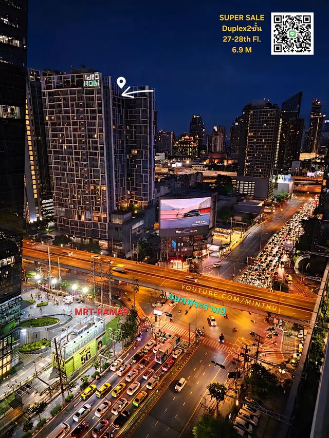 เจ้าของ ให้เช่า CONDO DUPLEX @ IDEO MOBI RAMA9 ติดรถไฟฟ้าMRTพระราม9 Airport Link มักกะสัน Tourist-Night Market-Business Center, RCA ห้วยขวาง 12